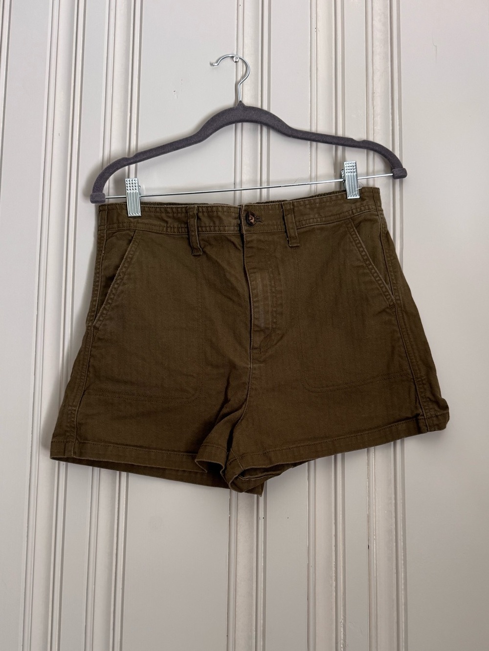 Hi-Rise Army Green Mini Camp Short